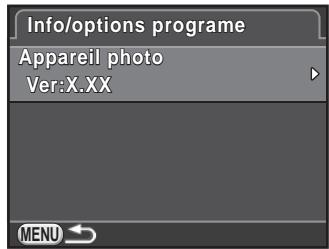 PENTAX K50 - Vérifier les informations de version de l'appareil - 2