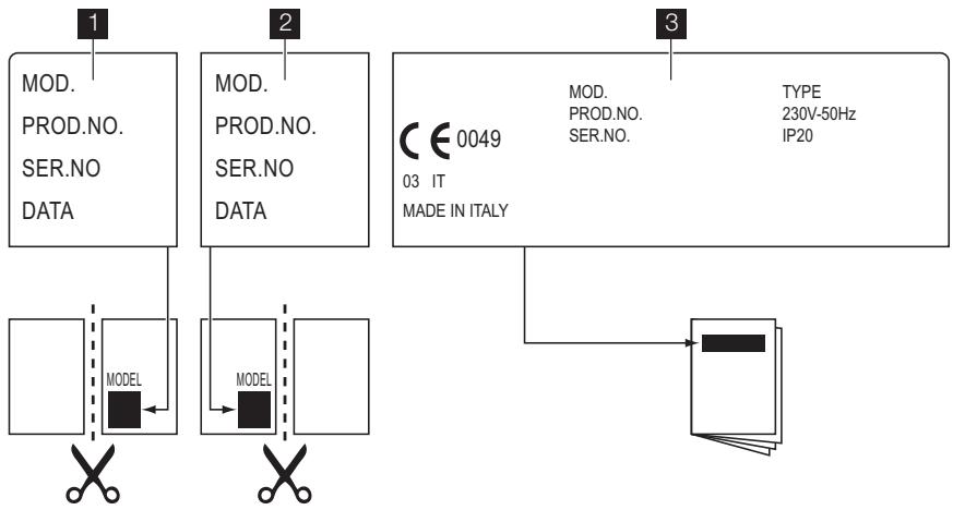 ELECTROLUX EHS30020P - Labels supplied with the accessories bag - 1