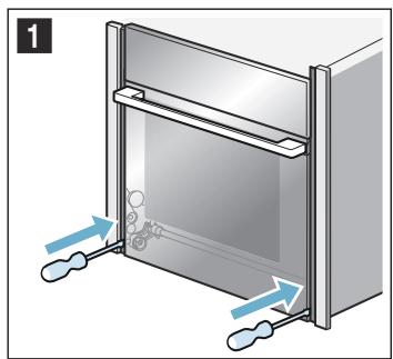 NEFF B58VT68N0 - Décrocher la porte de l'appareil - 1