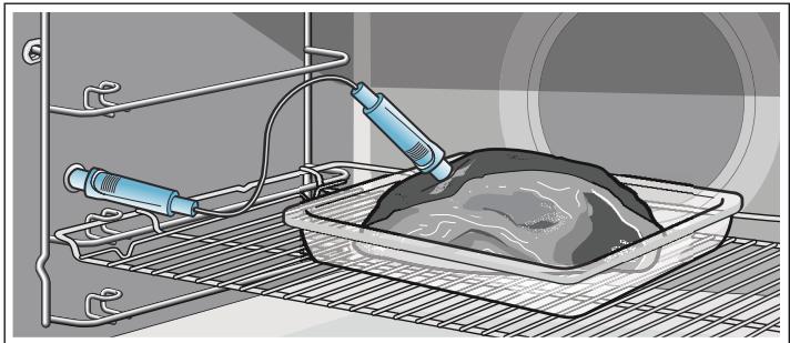 NEFF B58VT68N0 - Introduire le thermomètre à viande dans le mets - 1