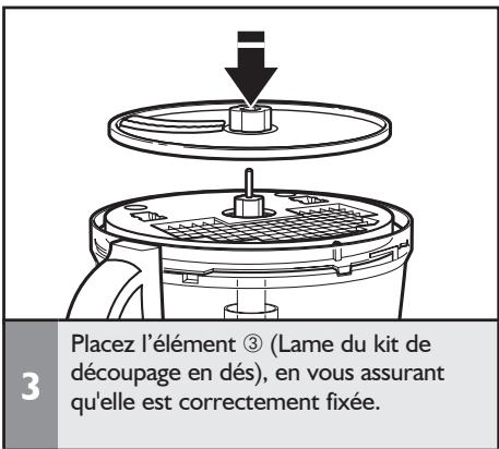 KITCHENAID 5KFP1644ECA - Installation/retrait du kit de découvert en dés - 3