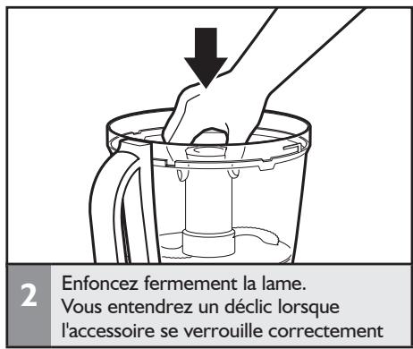 KITCHENAID 5KFP1644ECA - Installation/retrait de la lame polyvalente - 2