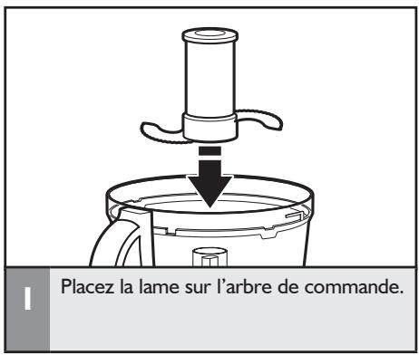 KITCHENAID 5KFP1644ECA - Installation/retrait de la lame polyvalente - 1