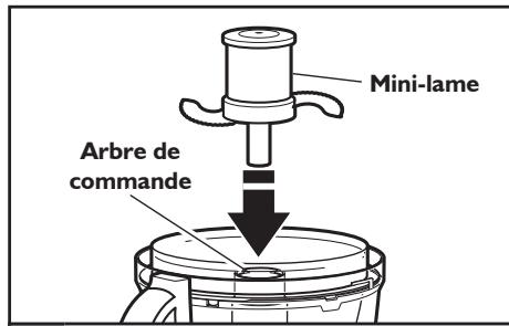 KITCHENAID 5KFP1644ECA - Installation/retrait du mini-bol et de la mini-lame - 2