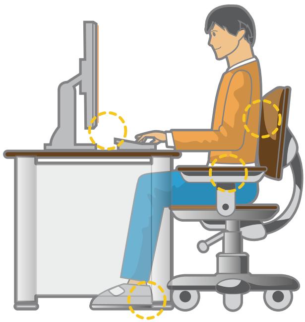 SAMSUNG DP700A7D-S02FR - Réglez la hauteur des bureaux et des sièges selon votre taille. - 1