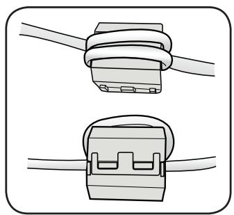 SAMSUNG HW-F355 - LOOPING THE POWER CABLE AROUND THE TOROIDAL CORE - 3