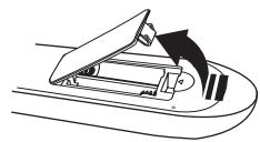 SAMSUNG HW-F355 - Installing batteries in the Remote Control - 1