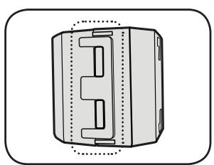SAMSUNG HW-F355 - LOOPING THE POWER CABLE AROUND THE TOROIDAL CORE - 1