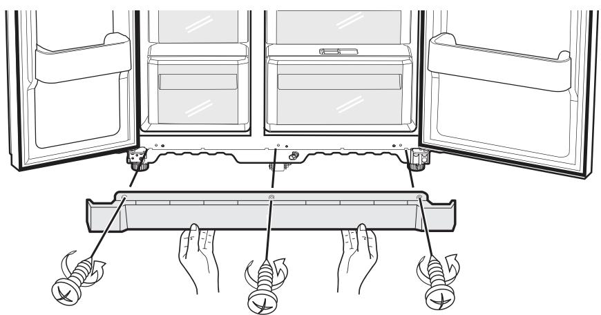 SAMSUNG RSA1UTWP - Démontage de la plinthe avant - 1