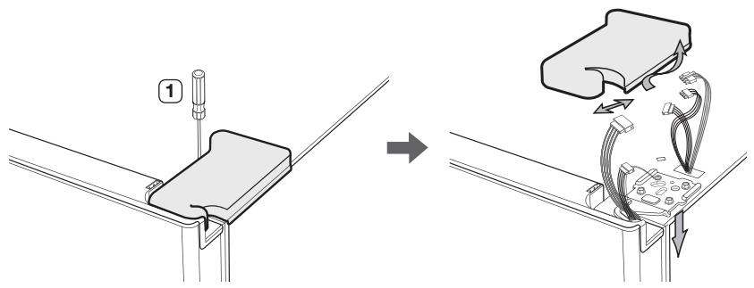 SAMSUNG RSA1UTWP - Démontage de la porte du réfrigérateur - 1
