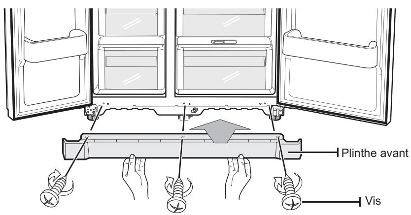 SAMSUNG RSA1UTWP - Montage de la plinthe avant - 1