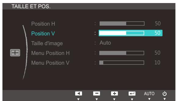 SAMSUNG SYNCMASTER S27B350H - Configuration des fonctions Position H et Position V - 2