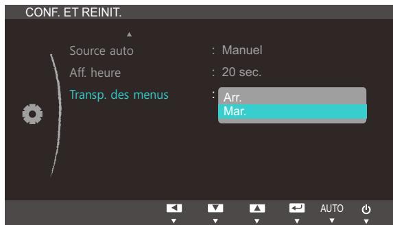 SAMSUNG SYNCMASTER S27B350H - Modification de la Transp. des menus - 1
