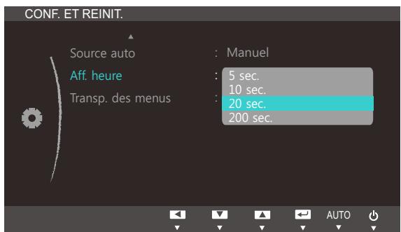 SAMSUNG SYNCMASTER S27B350H - Configuration d'Aff. heures - 1