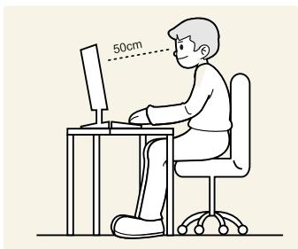 SAMSUNG SYNCMASTER S27B350H - Position appropriée lors de l'utilisation du produit - 1