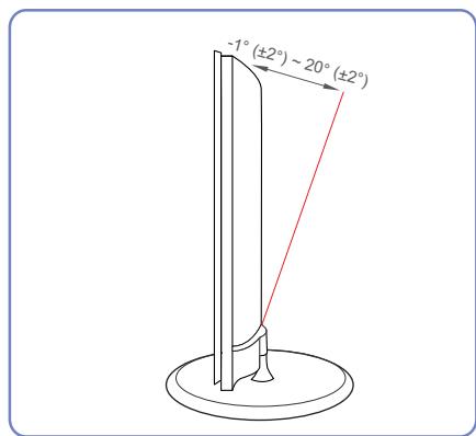 SAMSUNG S24B350H - Réglage de l'inclinaison du produit - 2