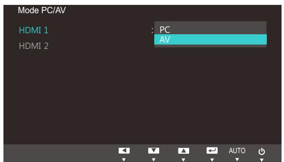 SAMSUNG S24B350H - Configuration du mode pc/av - 2