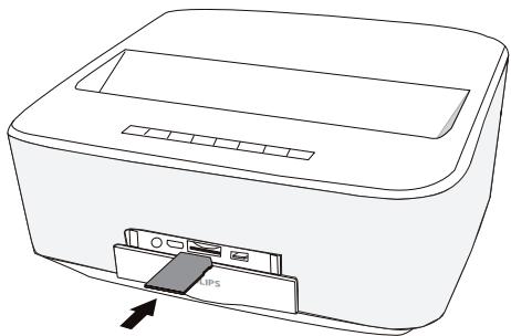 PHILIPS SCREENEO HDP1590TV - Mise en place d'une carte mémoire - 1