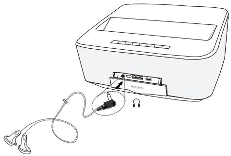 PHILIPS SCREENEO HDP1590TV - Branchement des écouteurs - 1
