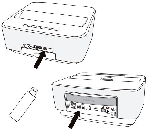 PHILIPS SCREENEO HDP1590TV - Connecter une mémoire USB - 1