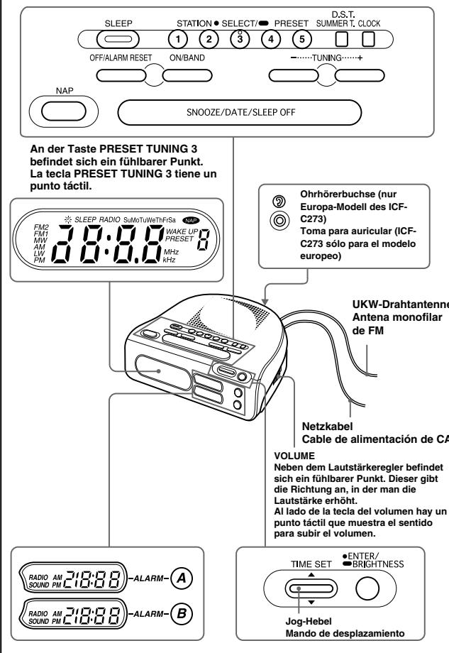 SONY ICF-C273L - Réglage du - 1