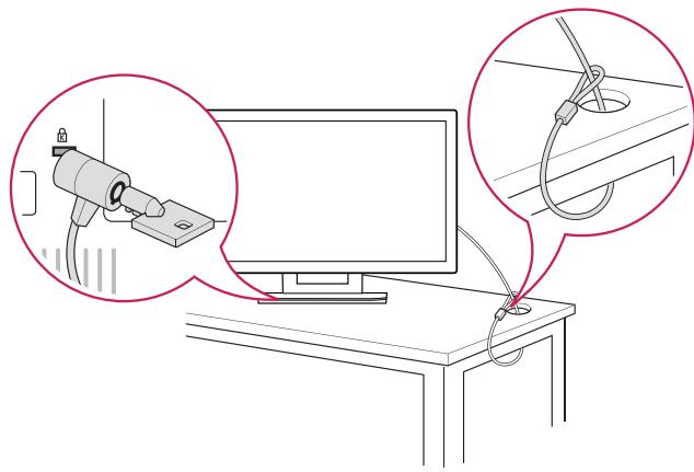 LG 23ET83V - Utilisation du système de sécurité Kensington - 1