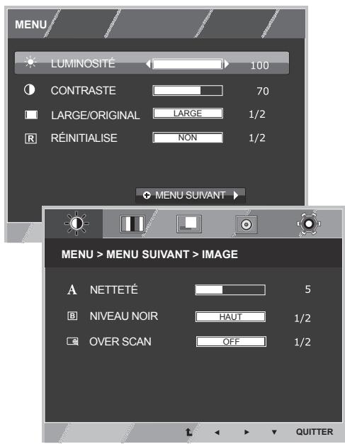 LG 23ET83V - Paramètres du menu - 1