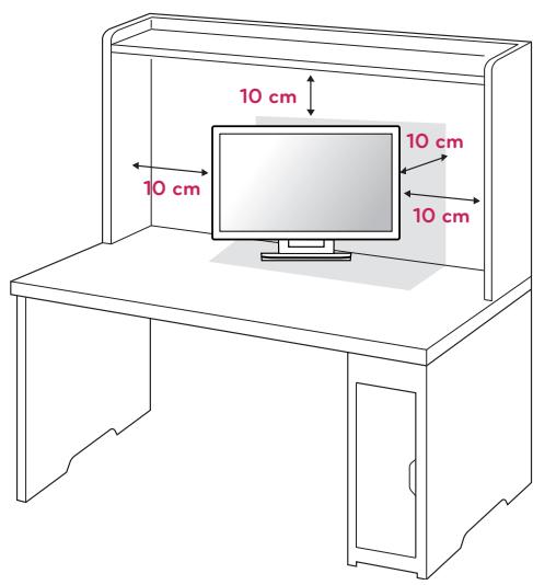 LG 23ET83V - Installation du moniteur Installation sur une table - 1