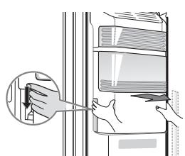 LG GW-P2321NS - Utilisation de l'étagère supplémentaire de la porte (option) - 1