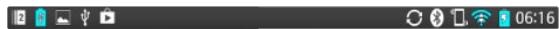 LG G PAD 10.1 - Icones indicatrices sur la barre d'etat - 1