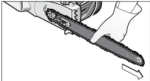 BOSCH AKE30LI - Montage en zaagketting spannen - 7