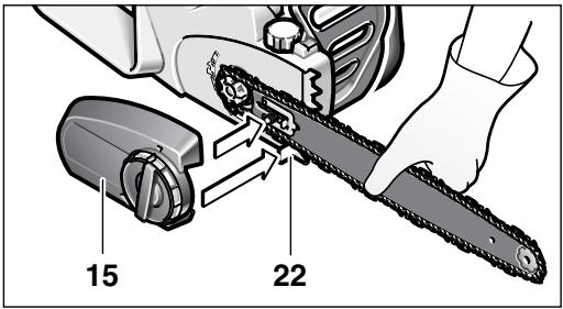 BOSCH AKE30LI - Montaggio/Controllo della catena della sega - 6