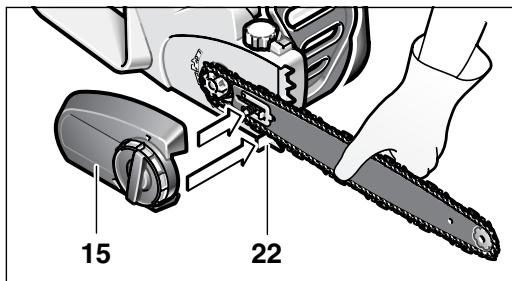 BOSCH AKE30LI - A Montage du guide et de la chaine - 6