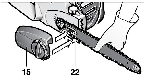 BOSCH AKE35-18S - A Montage du guide et de la chaine - 6