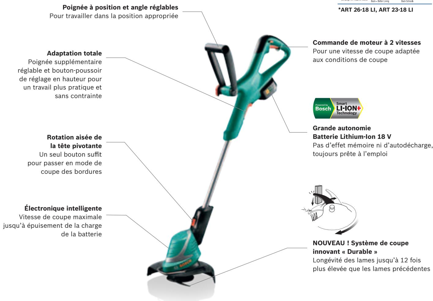 BOSCH ARM 3650 - NOUVEAU! Coupe-bordures sans fil ART 26-18 LI. - 3