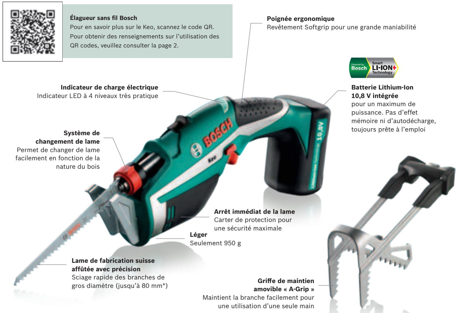 BOSCH ARM 3650 - Élagueur sans fil Keo. - 1
