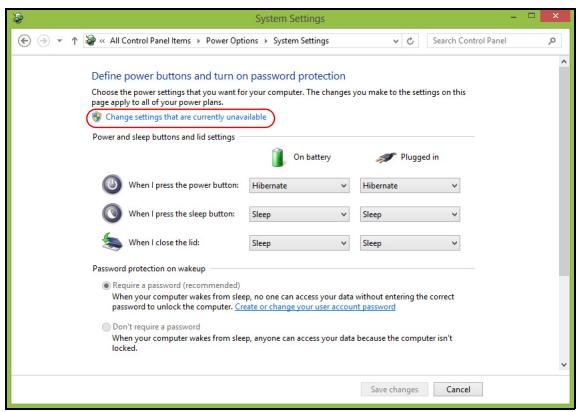 ACER ASPIRE V3-771G3316G1TMAKK - 若要存取關閉設定值，請選取變更目前無法使用的設定值。 - 1