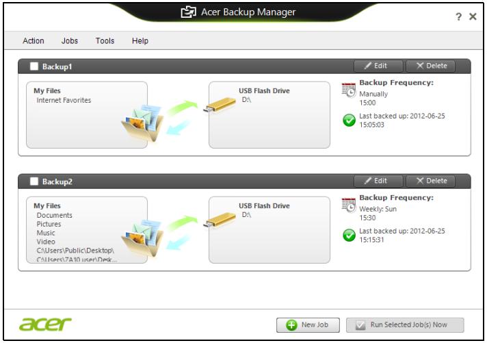 ACER TRAVELMATE P253-E-B8304G50MNKS - Acer Backup Manager - 1