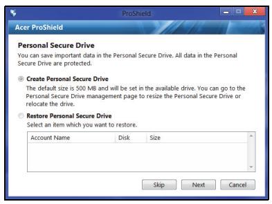 ACER TRAVELMATE P253-E-B8304G50MNKS - Personal Secure Drive - 1
