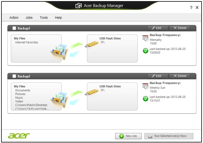 ACER TRAVELMATE P253-E-B8304G50MNKS - Acer Backup Manager - 1
