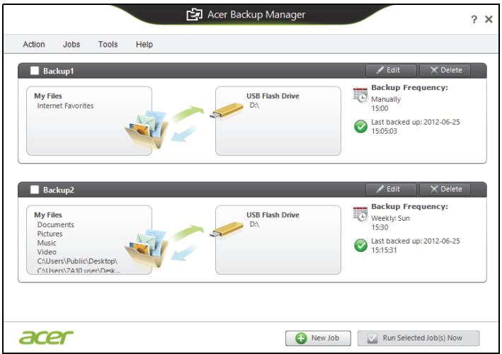 ACER TRAVELMATE P253-E-B8304G50MNKS - Acer Backup Manager - 2