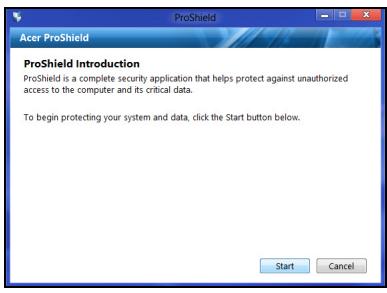 ACER TRAVELMATE P253-E-B8304G50MNKS - Configuración de ProShield - 1