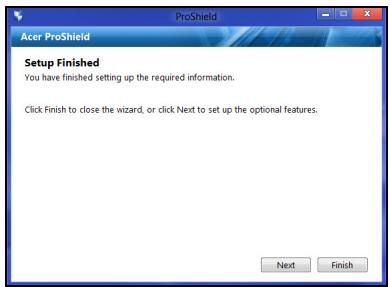 ACER TRAVELMATE P253-M-32344G50MNKS - Configurer ProShield - 4