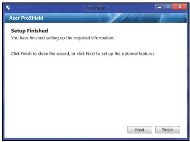 ACER TRAVELMATE P253-M-32344G50MNKS - Setting up ProShield - 4