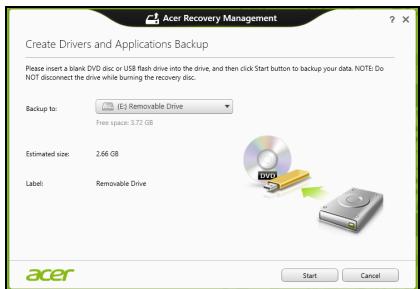 ACER ASPIRE V3-571G-53236G75MAKK - Crearea unei copii de siguranță pentru drivere și aplicazioni - 2