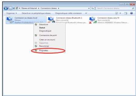 ASUS EEEBOX PC EB1033-B012G - Faites un cli c droit sur Connexion au reseau local et selectionnez Propriétés. - 1
