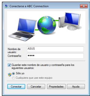 ASUS EEEBOX PC EB1033-B014E - Escribe su nombre de usuario y contraseña. HagaWhile en Conectar para connectarse a Internet. - 1