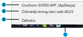 ASUS GX950 - Menu Taskbar (Pasek zada) - 1