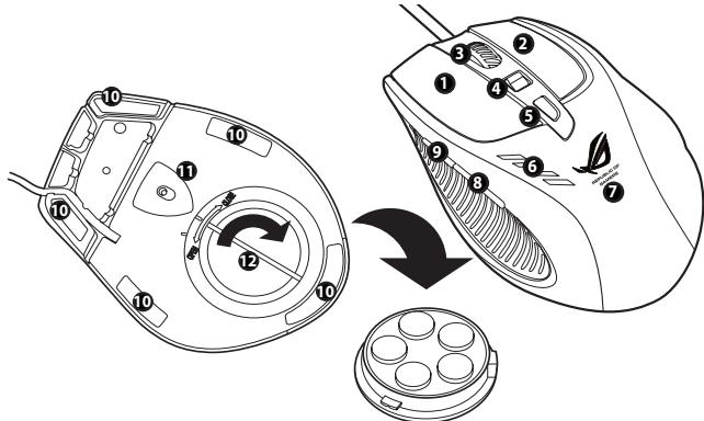ASUS GX950 - Familiarícese con el Raton láser para juegos ASUS GX950 - 1