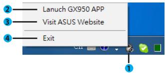 ASUS GX950 - Taskbar menu - 1